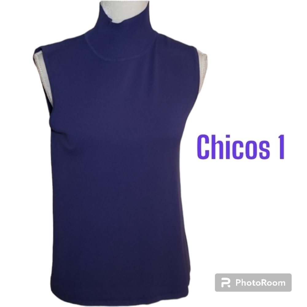 CHICO'S Design Aspen Mock Turtle Neck Tank NWT